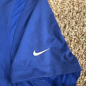 Nike Golf Dri-Fit Men's Medium Polo Shirt Royal Blue w"The Bridges" sleeve label